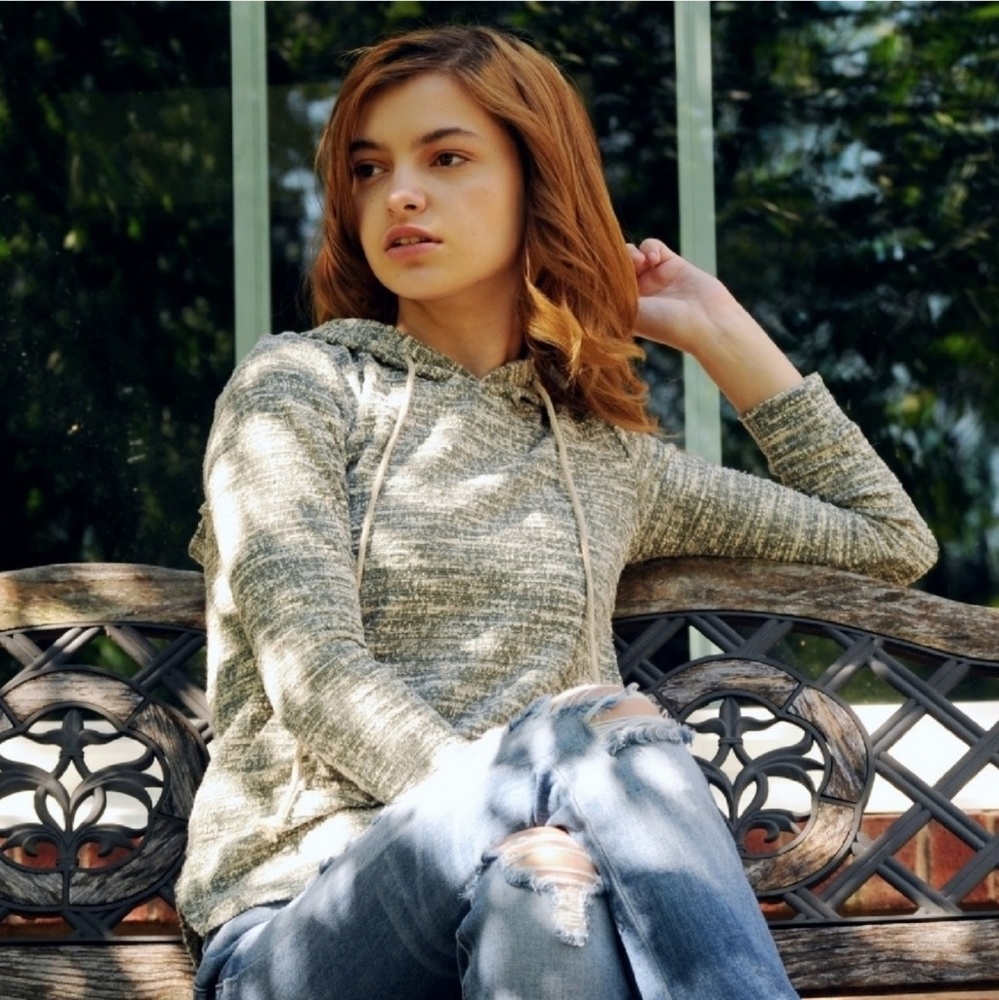 Women's textured hoodie
